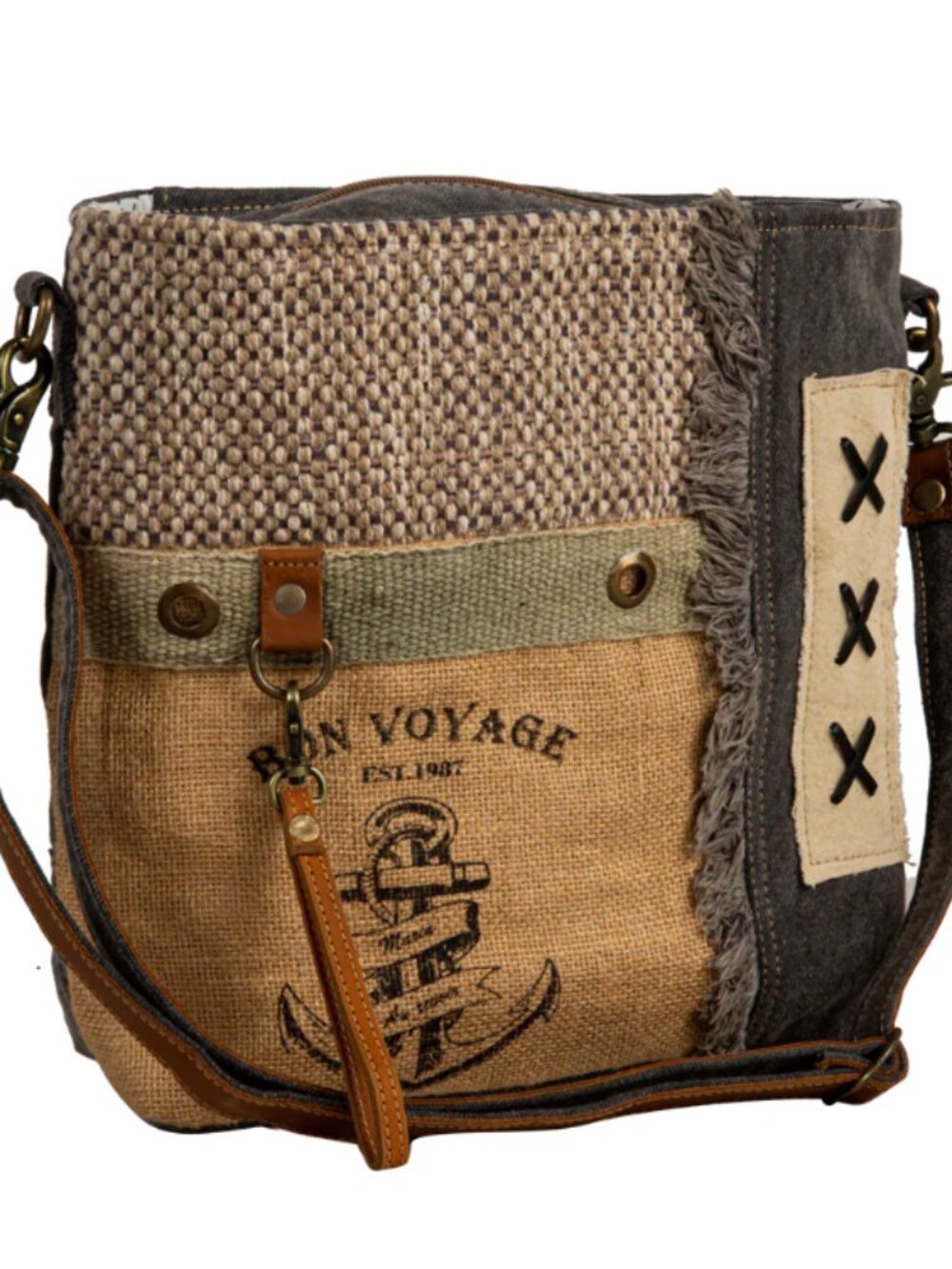 Myra Burlander Patch Shoulder Bag NWT